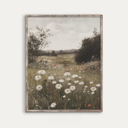 Daisy and Wildflower Meadow Print(Printable+Physical)