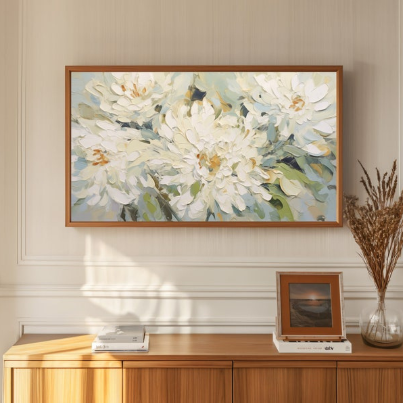 Abstract Flower Frame TV Art(Printable+Physical)