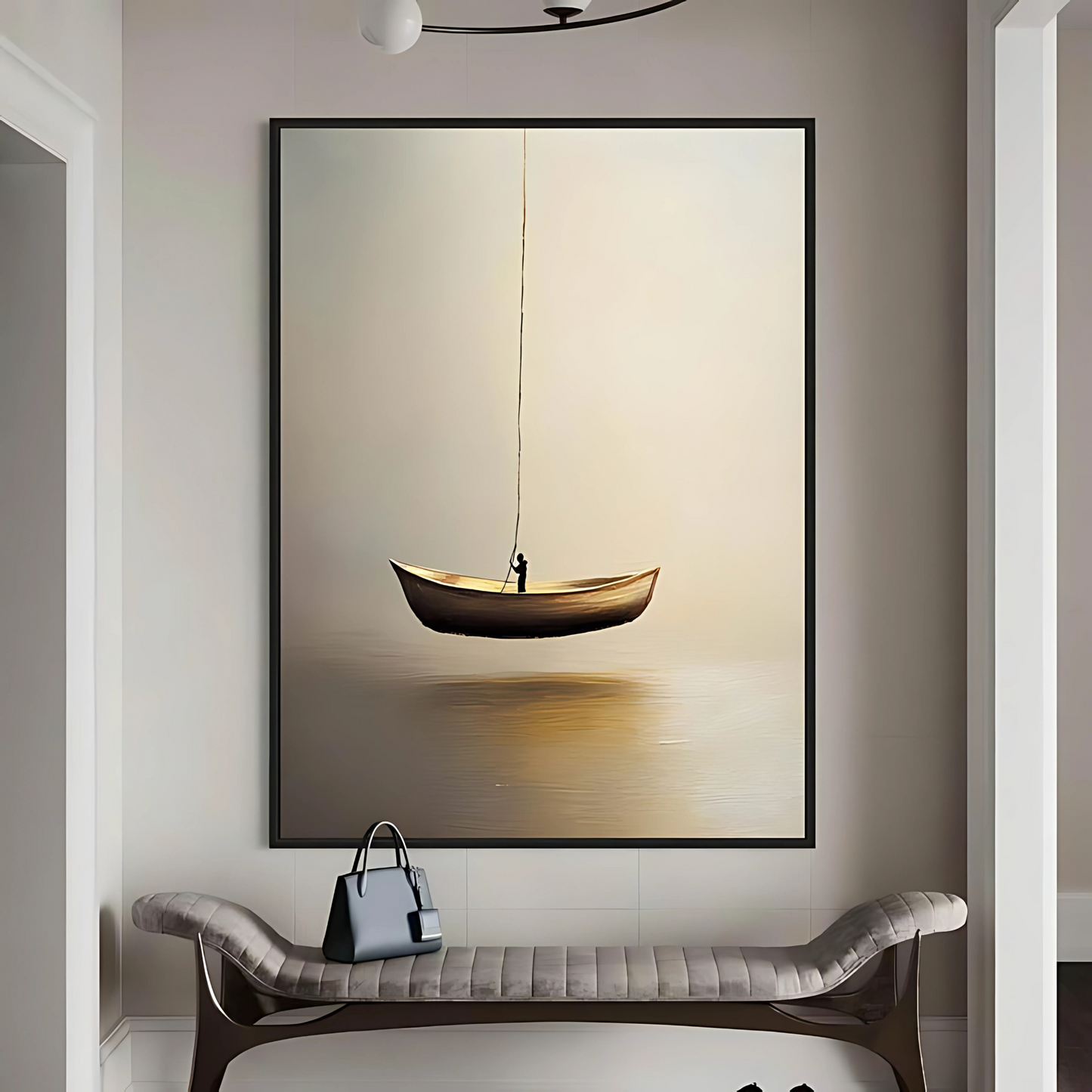Surrealism Floating Ship Painting wall art(Printable+Physical)
