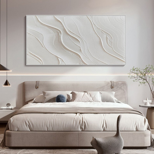 White Minimalist Beach Painting(Printable+Physical)