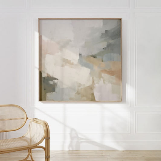 Neutral Beige Abstract Painting(Printable+Physical)