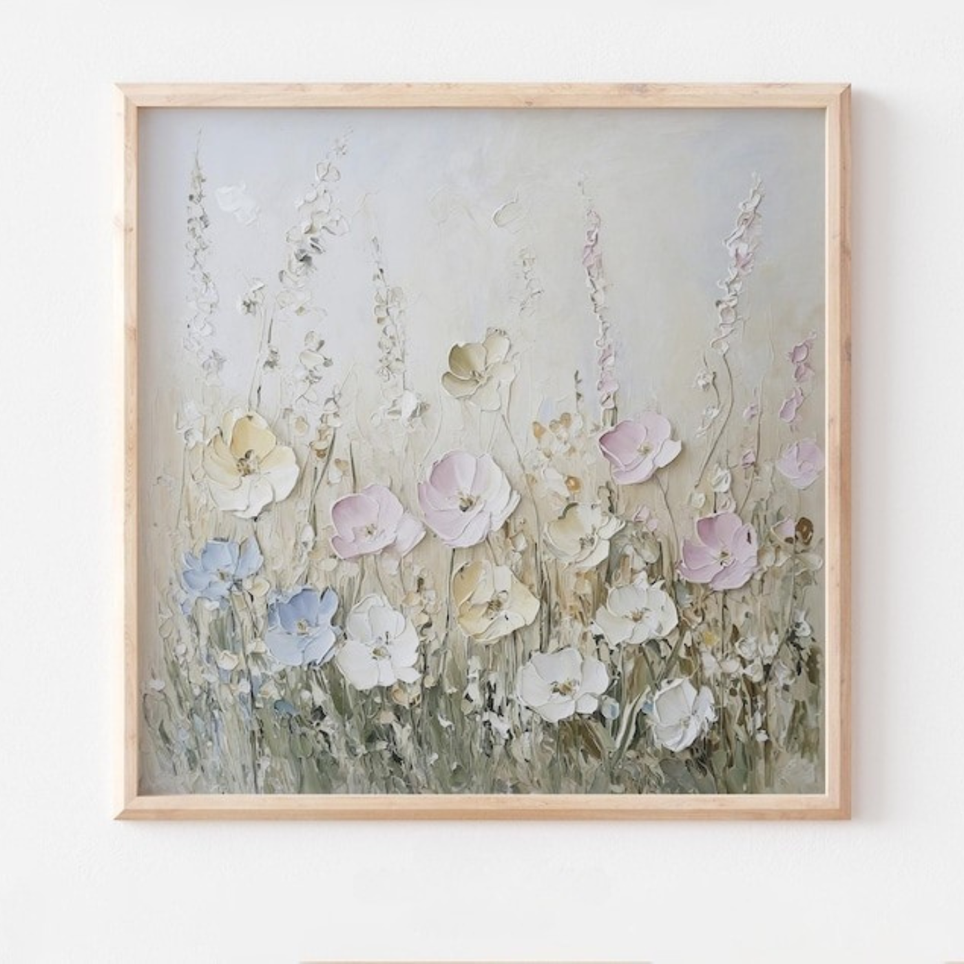 Wildflowers Oil Print Cosmos Flowers Wall Art(Printable+Physical)