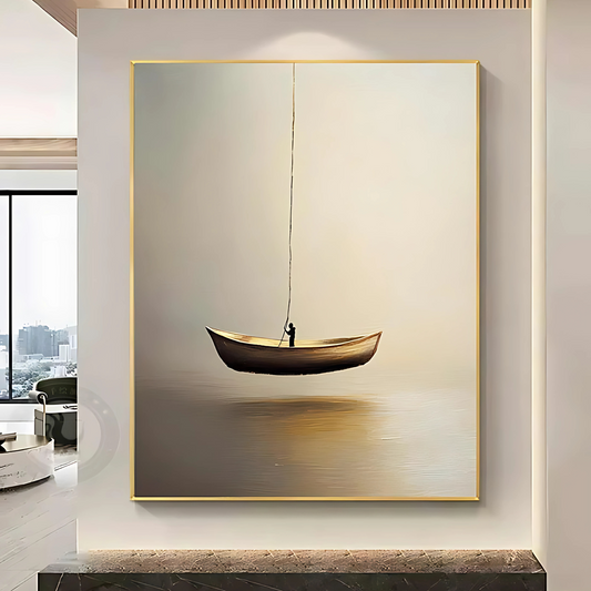 Surrealism Floating Ship Painting wall art(Printable+Physical)