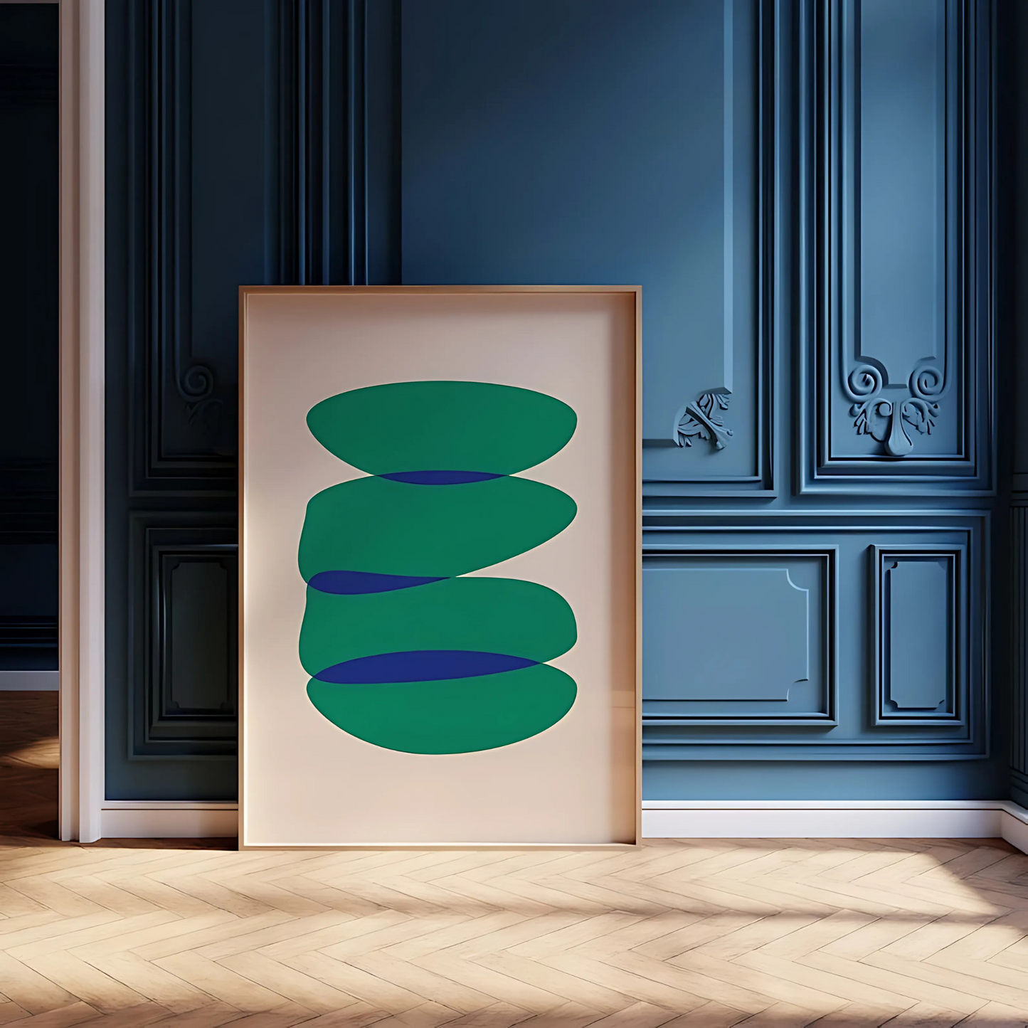 Green Minimalist Abstract Printable Wall Art(Printable+Physical)