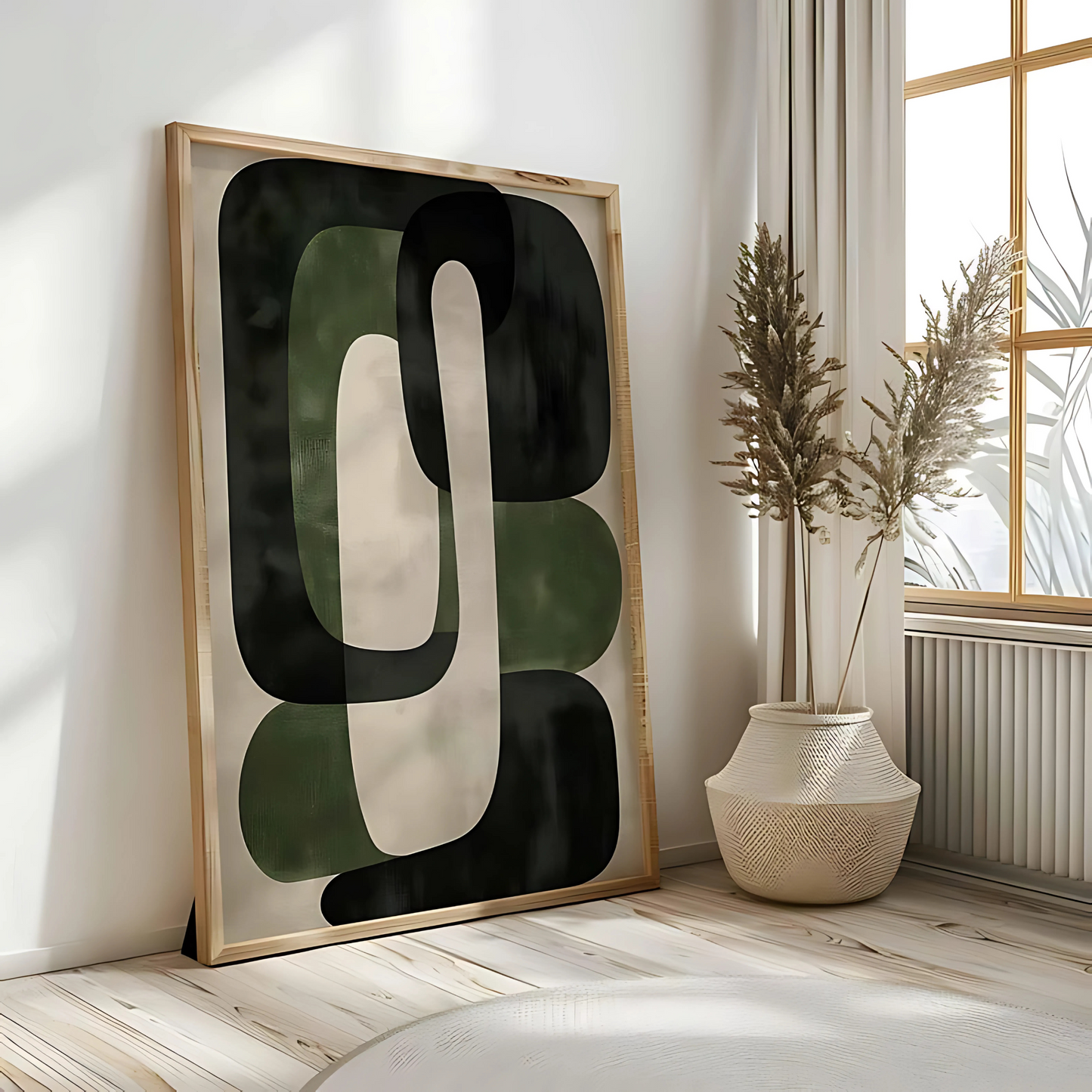 Green Wall Art Green Modern Art Abstract Art Print(Printable+Physical)