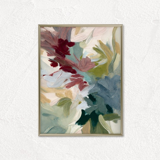 Moody Tones Abstract Flower Garden Wall Art(Printable+Physical)