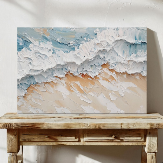 Textured Beach Waves Canvas Art(Printable+Physical)