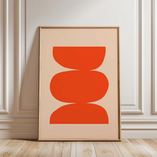 Orange Minimalist Abstract Printable Wall Art(Printable+Physical)