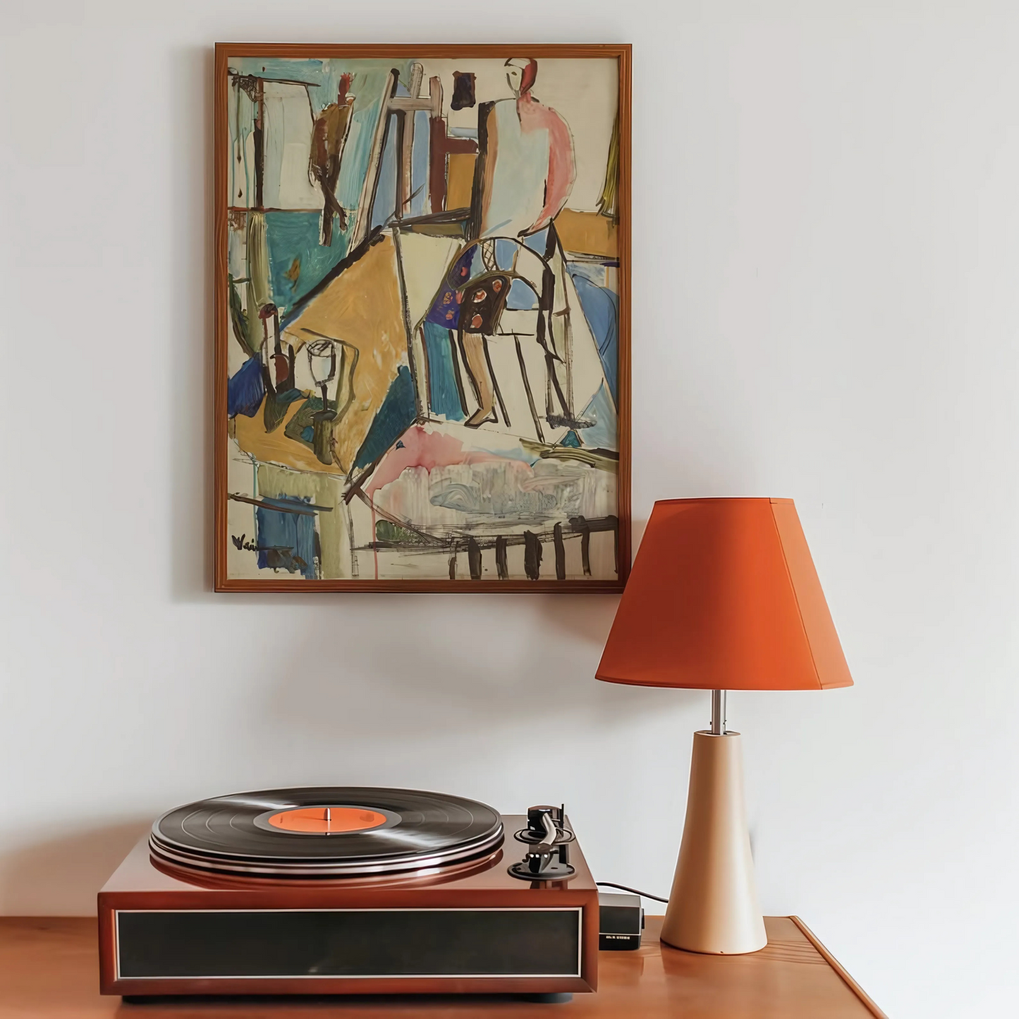 Vintage Abstract Painting Print(Printable+Physical