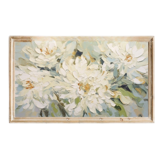 Abstract Flower Frame TV Art(Printable+Physical)