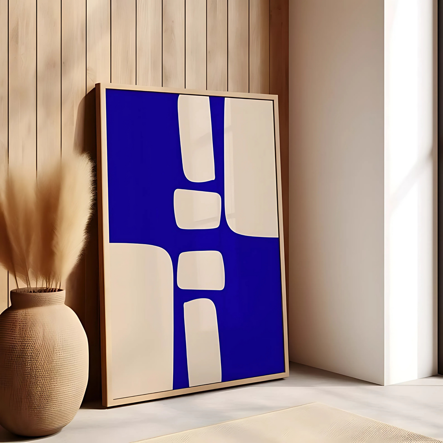 Royal Blue Minimalist Abstract Printable Wall Art(Printable+Physical)