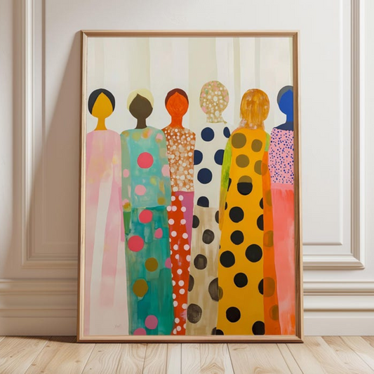 contemporary vibrant female poster Wall Art(Printable+Physical)