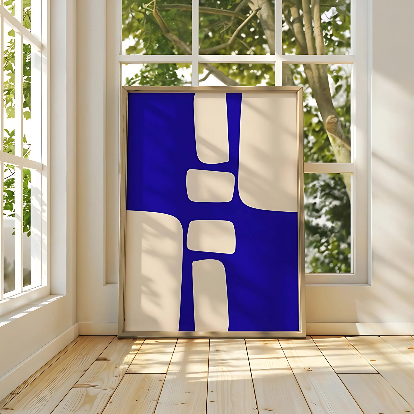 Royal Blue Minimalist Abstract Printable Wall Art(Printable+Physical)