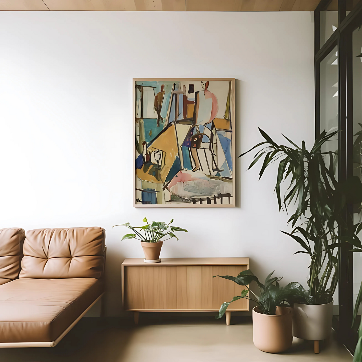 Vintage Abstract Painting Print(Printable+Physical