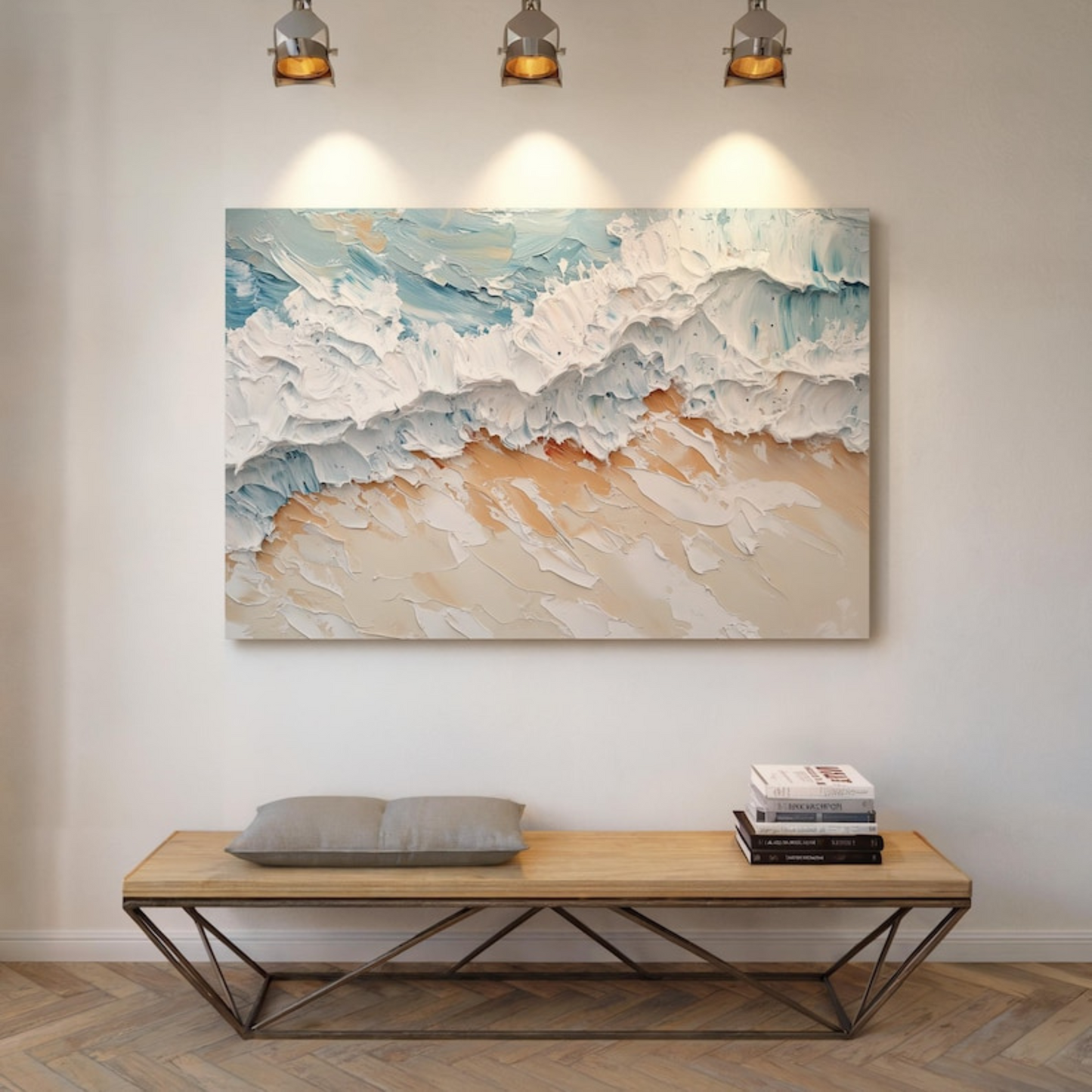 Textured Beach Waves Canvas Art(Printable+Physical)