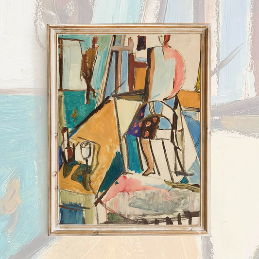 Vintage Abstract Painting Print(Printable+Physical
