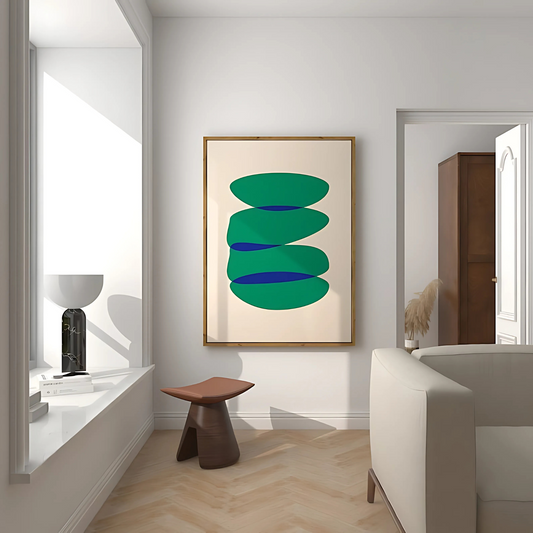 Green Minimalist Abstract Printable Wall Art(Printable+Physical)