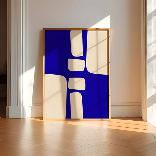 Royal Blue Minimalist Abstract Printable Wall Art(Printable+Physical)