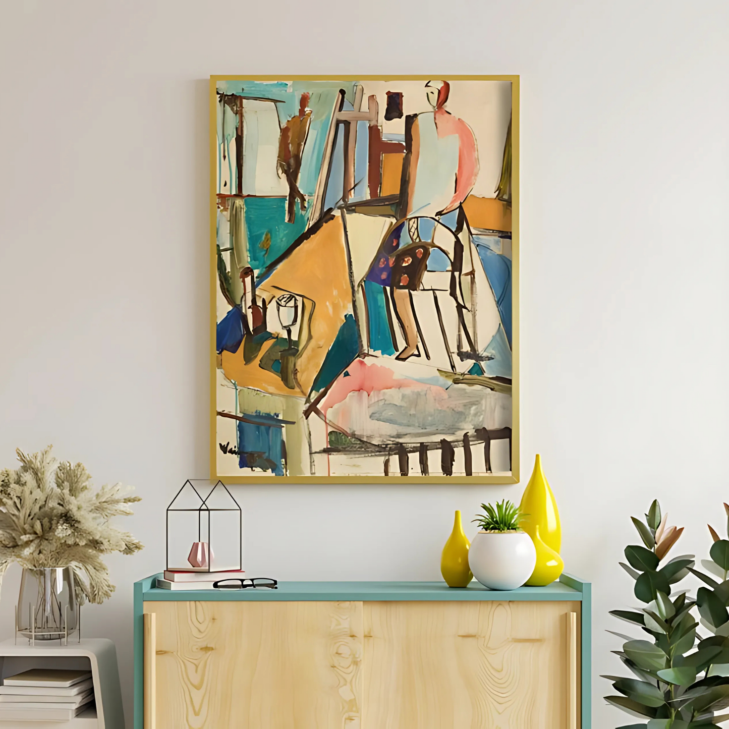 Vintage Abstract Painting Print(Printable+Physical