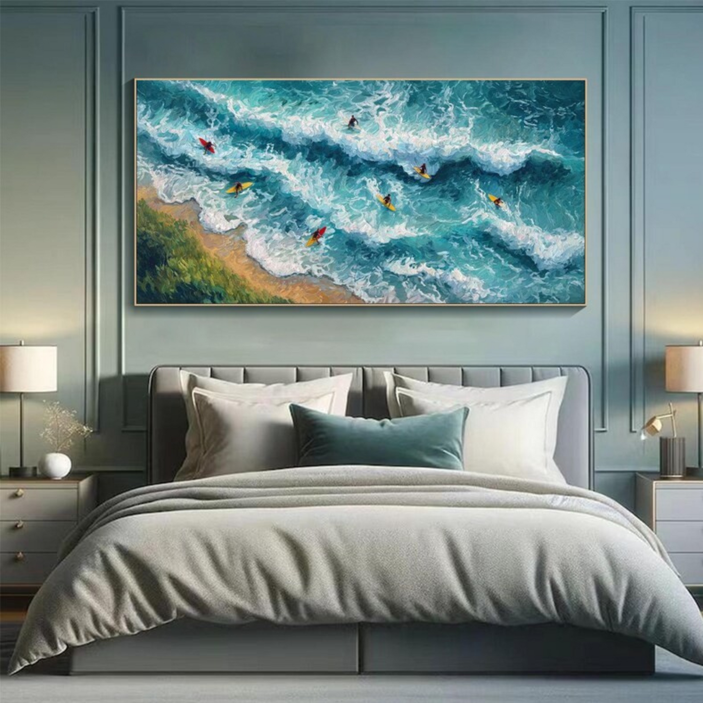 Textured Beach Scene Wall Art(Printable+Physical)