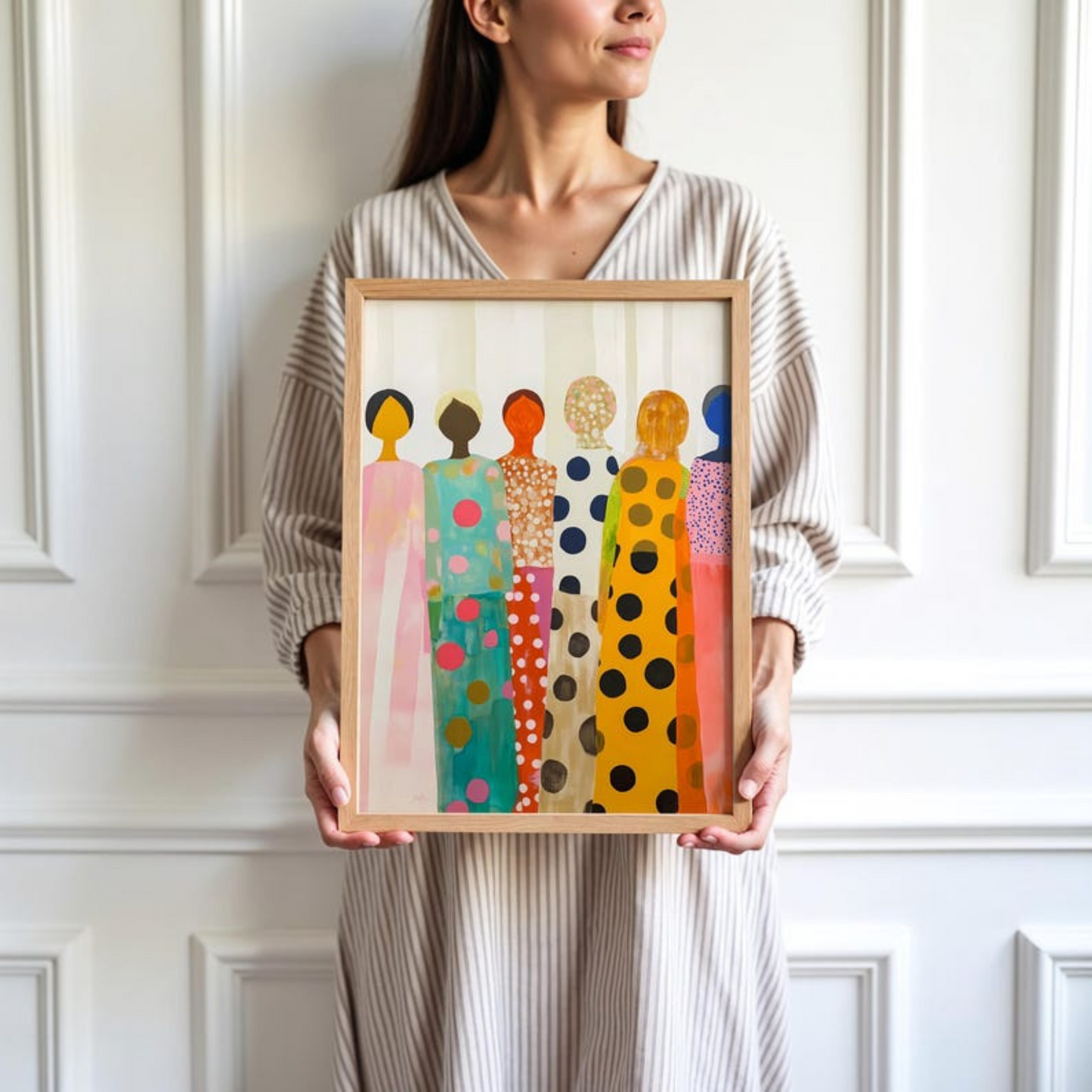 contemporary vibrant female poster Wall Art(Printable+Physical)