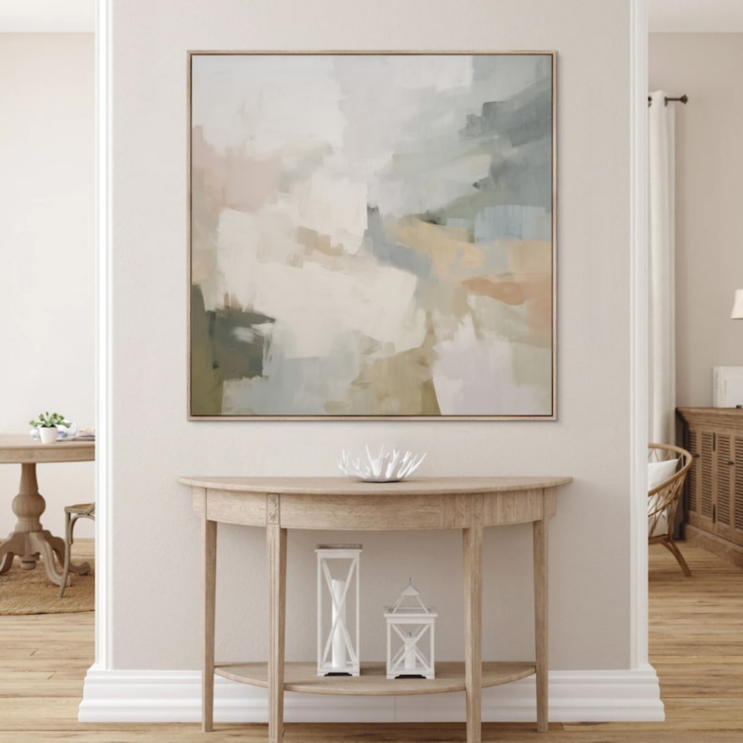 Neutral Beige Abstract Painting(Printable+Physical)