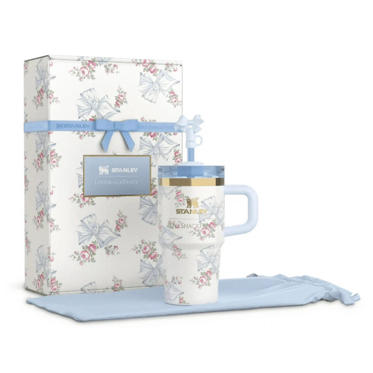 Stanley x LoveShackFancy Floral Powder Blue Tumbler 20 oz
