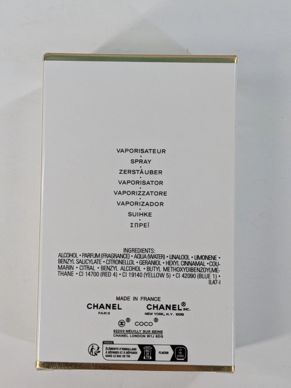 Chanel Coco Mademoiselle Empty Perfume Box 3.4 oz (100ml)