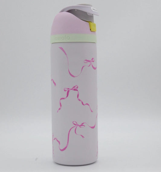 Owala Tied and True 24oz FreeSip Water Bottle – Pink Bows