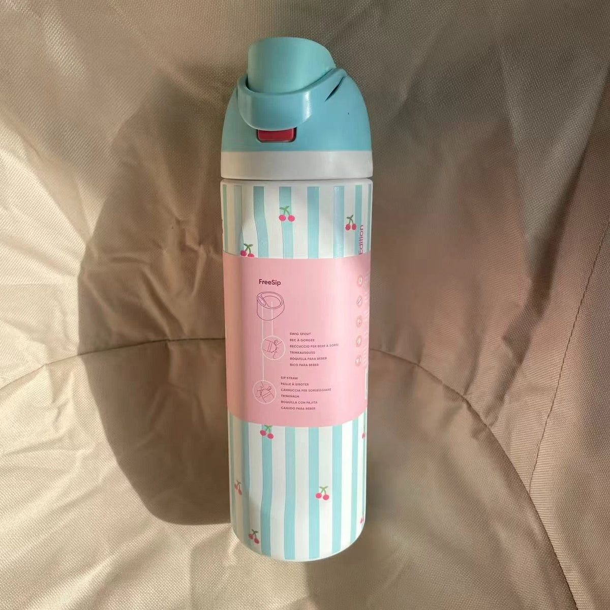 Owala FreeSip Cherry 24oz Limited Edition Water Bottle