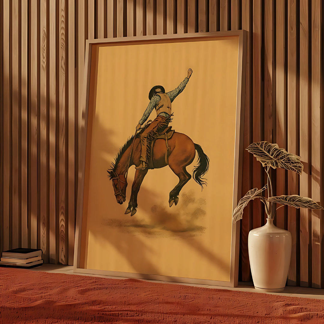 Retro Horse Cowgirl Wall Decor(Printable+Physical)