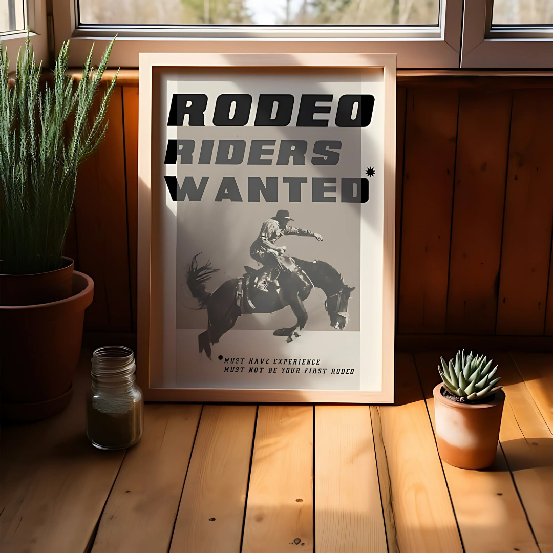 Vintage Cowboy Horse Rider Wall Art(Printable+Physical)