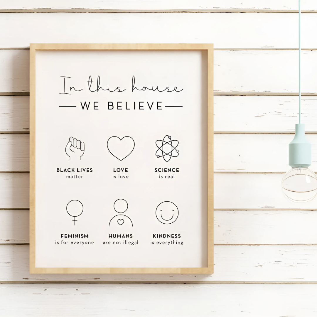 In This House We Believe Inspirational Wall Art(Printable+Physical)