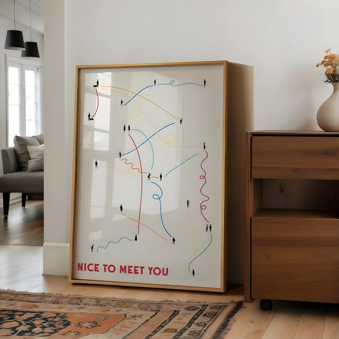 Tiny Humans Walking Minimalist People Wall Art(Printable+Physical)