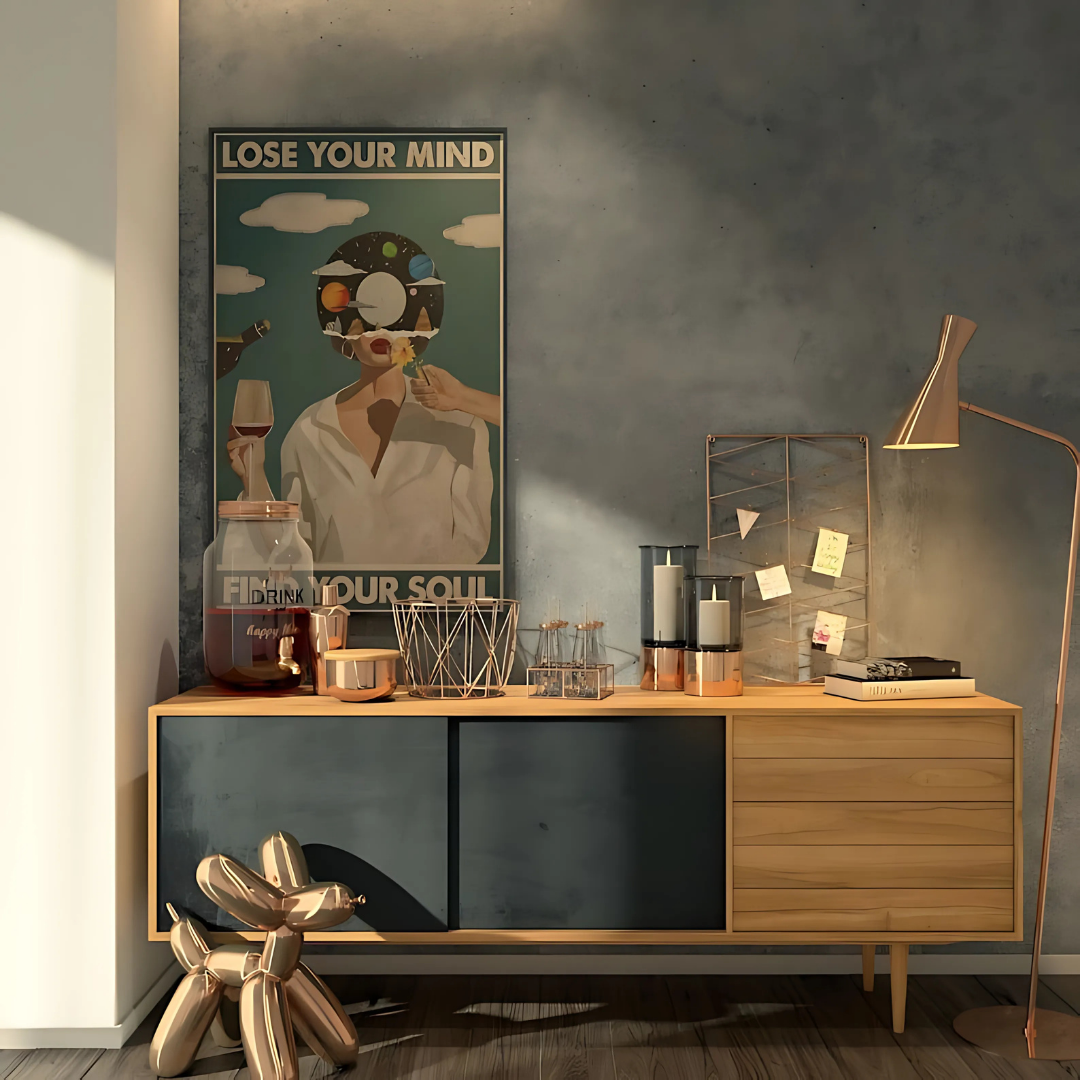 Lose Your Mind Find Your Soul Vintage Poster (Printable+Physical)