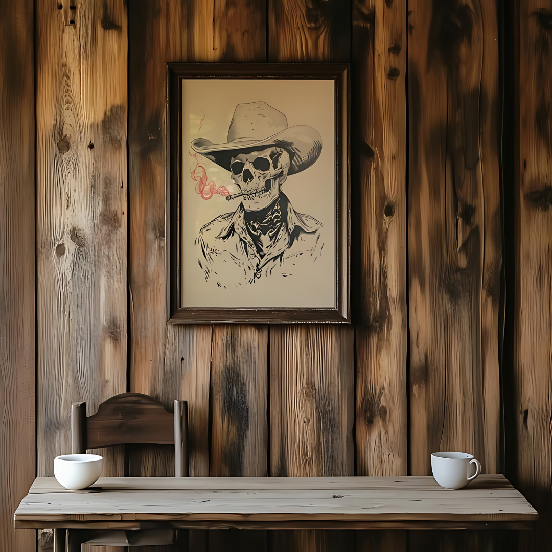 Cowgirl Western Vintage Eclectic Wall Art(Printable+Physical)
