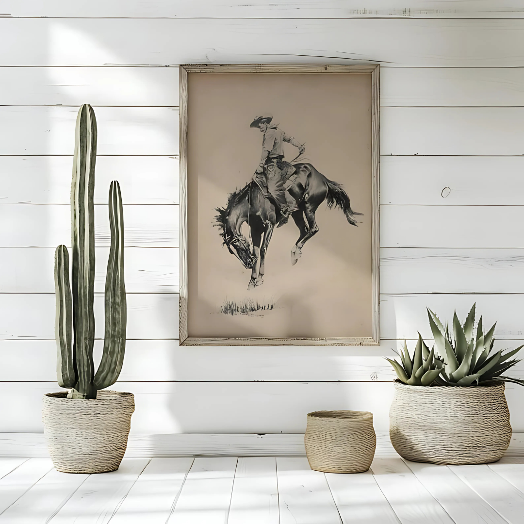 Western Cowboy Wall Art Print (Printable+Physical)