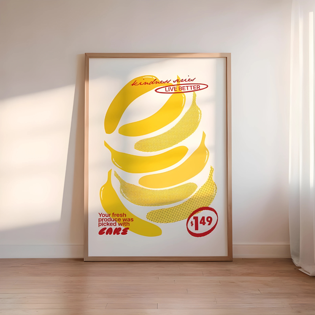 Banana Fruit Wall Art(Printable+Physical)