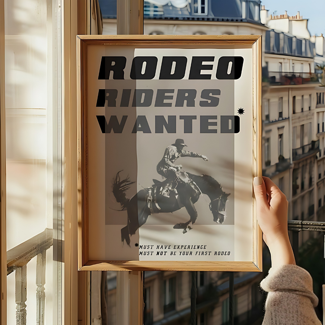 Vintage Cowboy Horse Rider Wall Art(Printable+Physical)