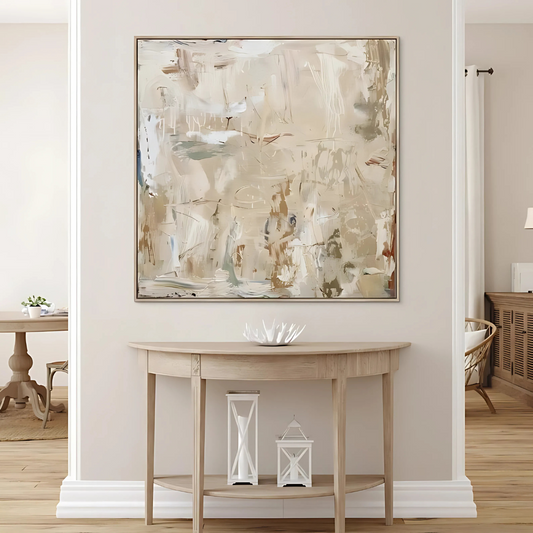 Beige White Grey Minimal Painting(Printable+Physical)