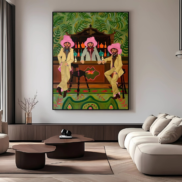 Western cowboy figure painting (Printable+Physical)