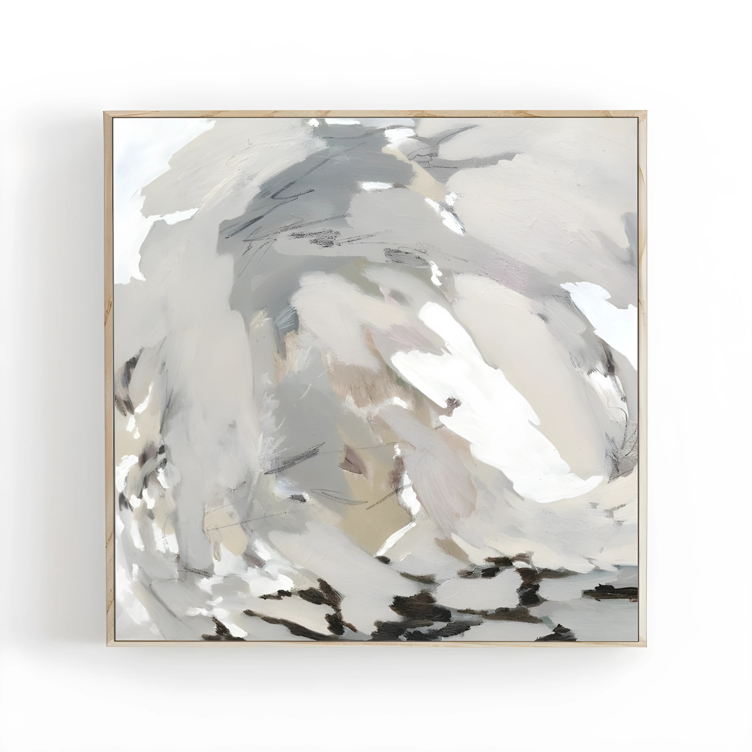 Neutral Beige Abstract Painting(Printable+Physical)
