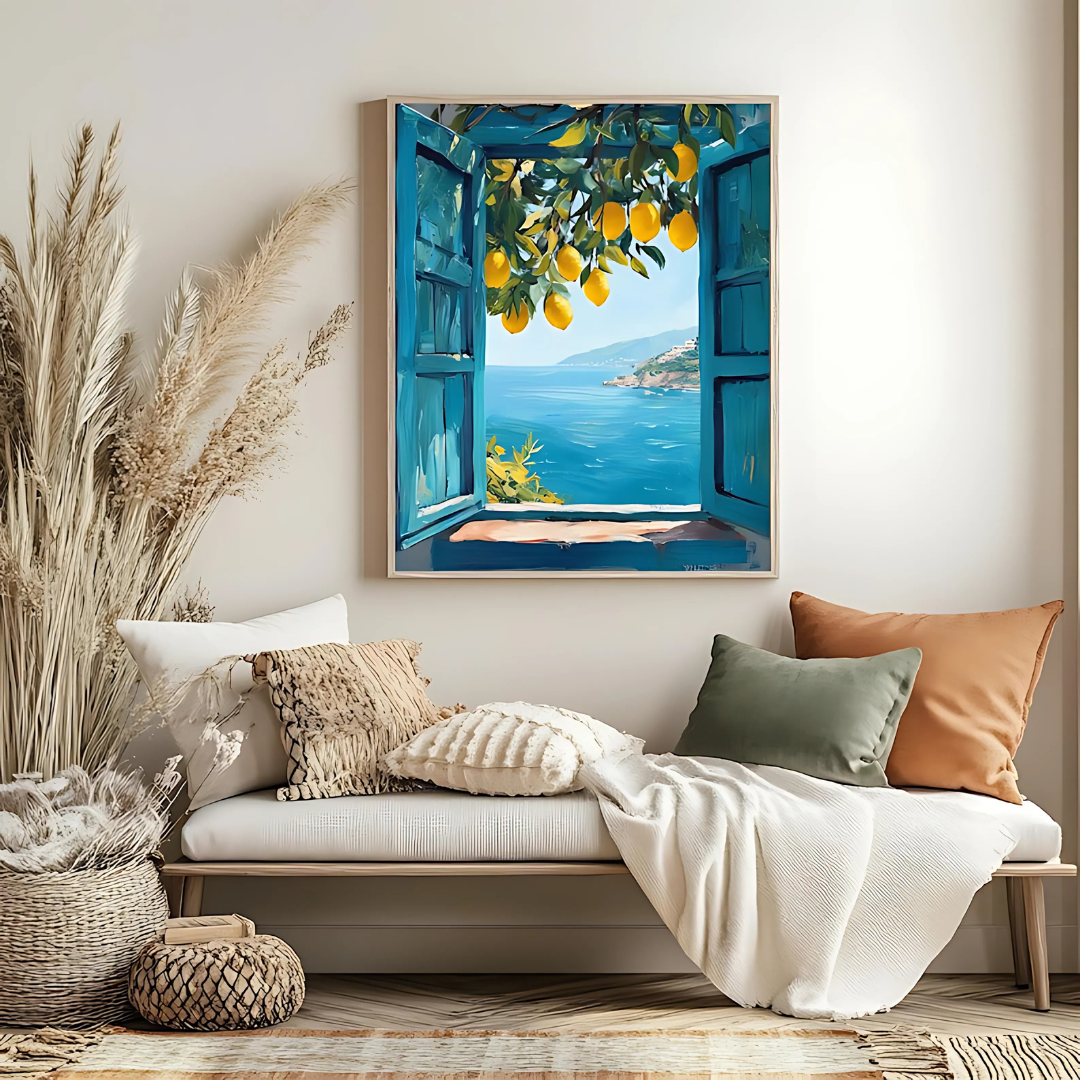 Mediterranean Window View Printable Art (Printable+Physical)