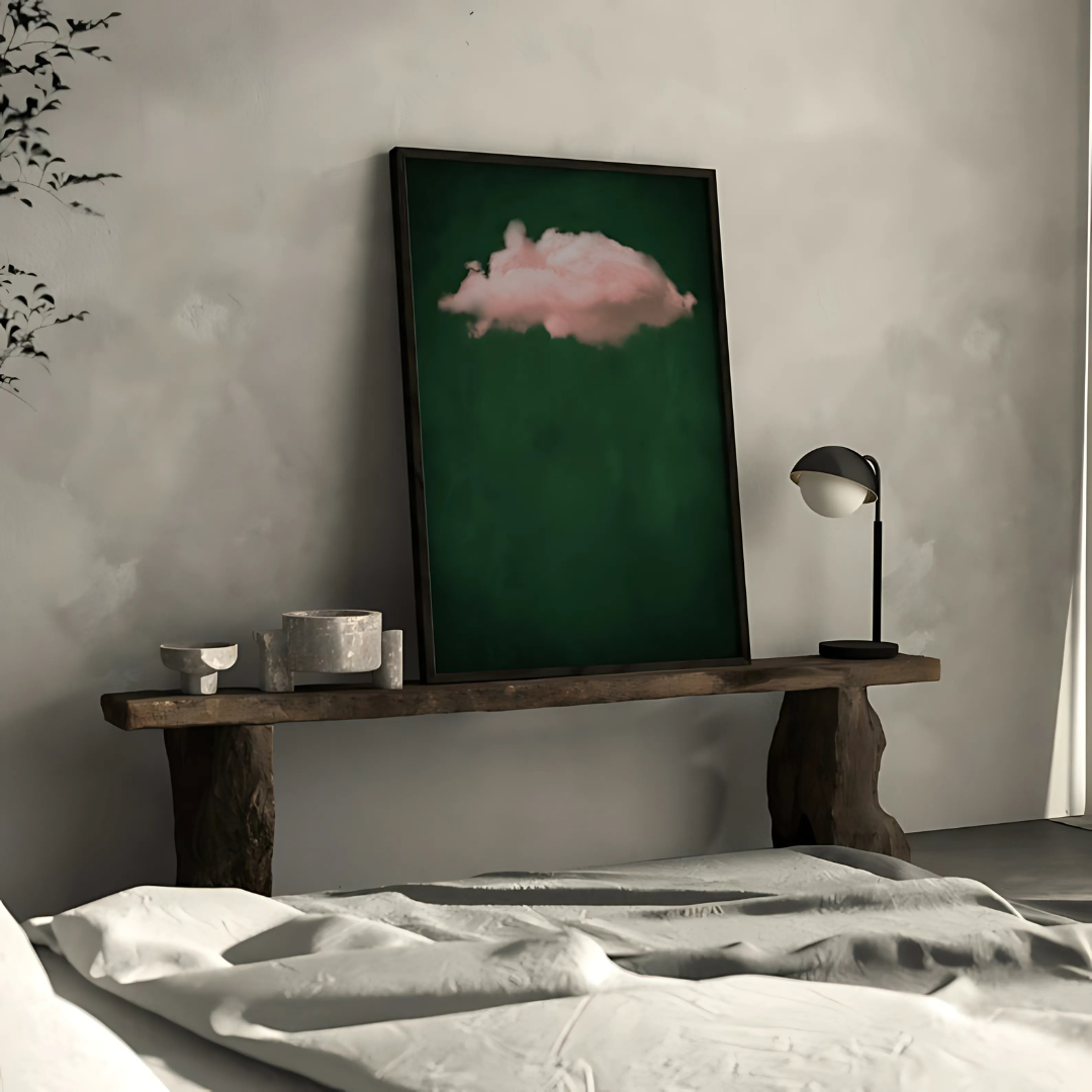Emerald Green Pink Cloud Print(Printable+Physical)