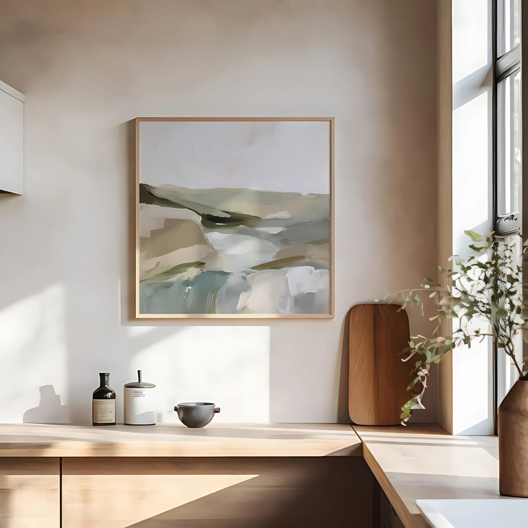 Neutral Beige Abstract Painting(Printable+Physical)