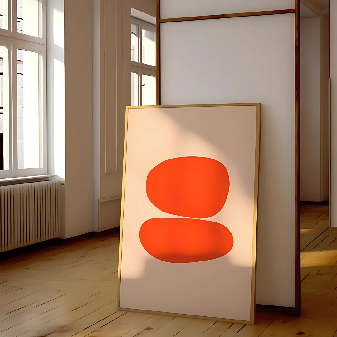 Orange Minimalist Abstract Printable Wall Art(Printable+Physical)