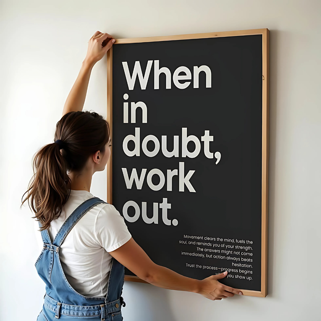 Home Gym Decor Fitness Poster Motivational Poster(Printable+Physical)