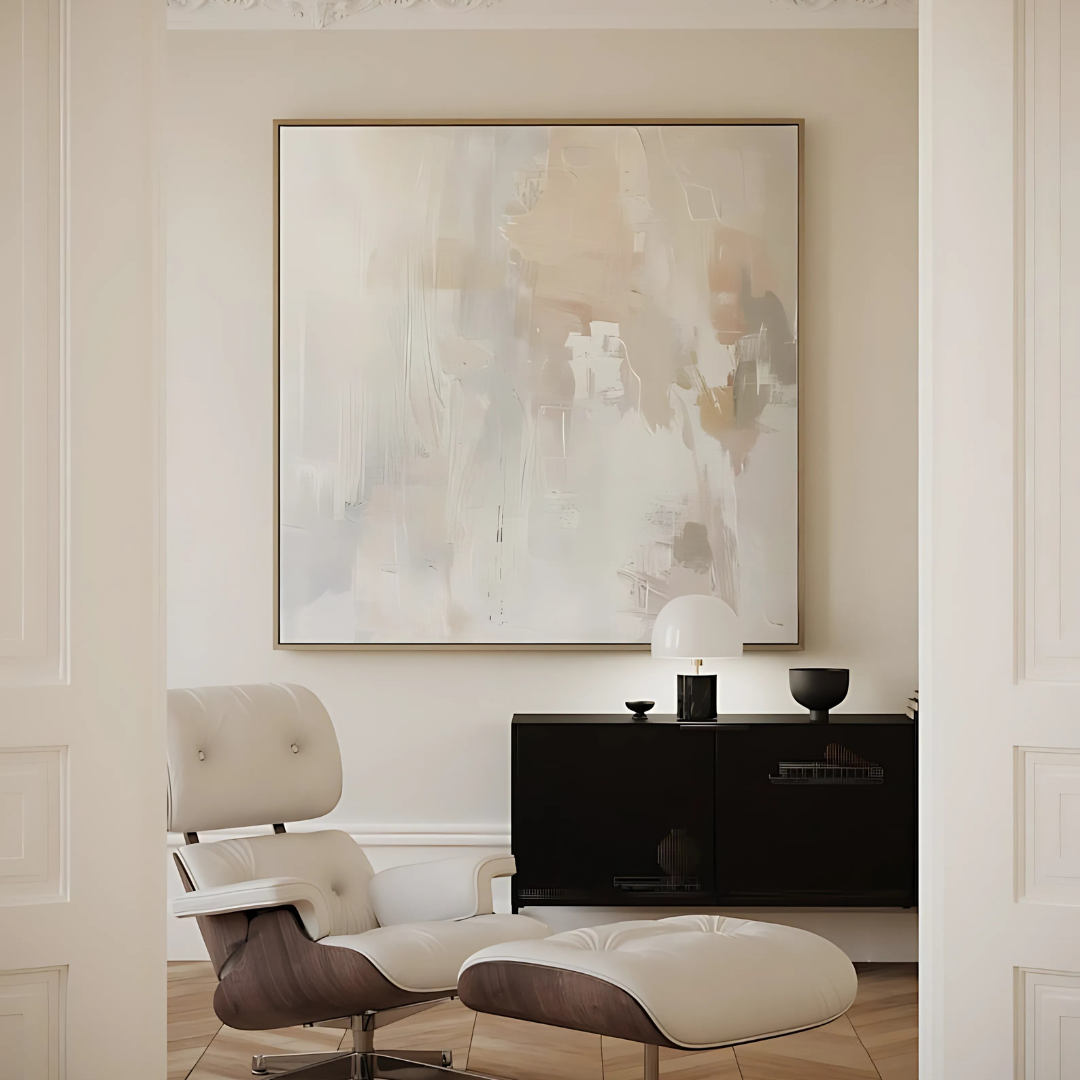 Beige White Grey Minimal Painting(Printable+Physical)
