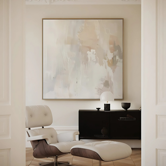 Beige White Grey Minimal Painting(Printable+Physical)