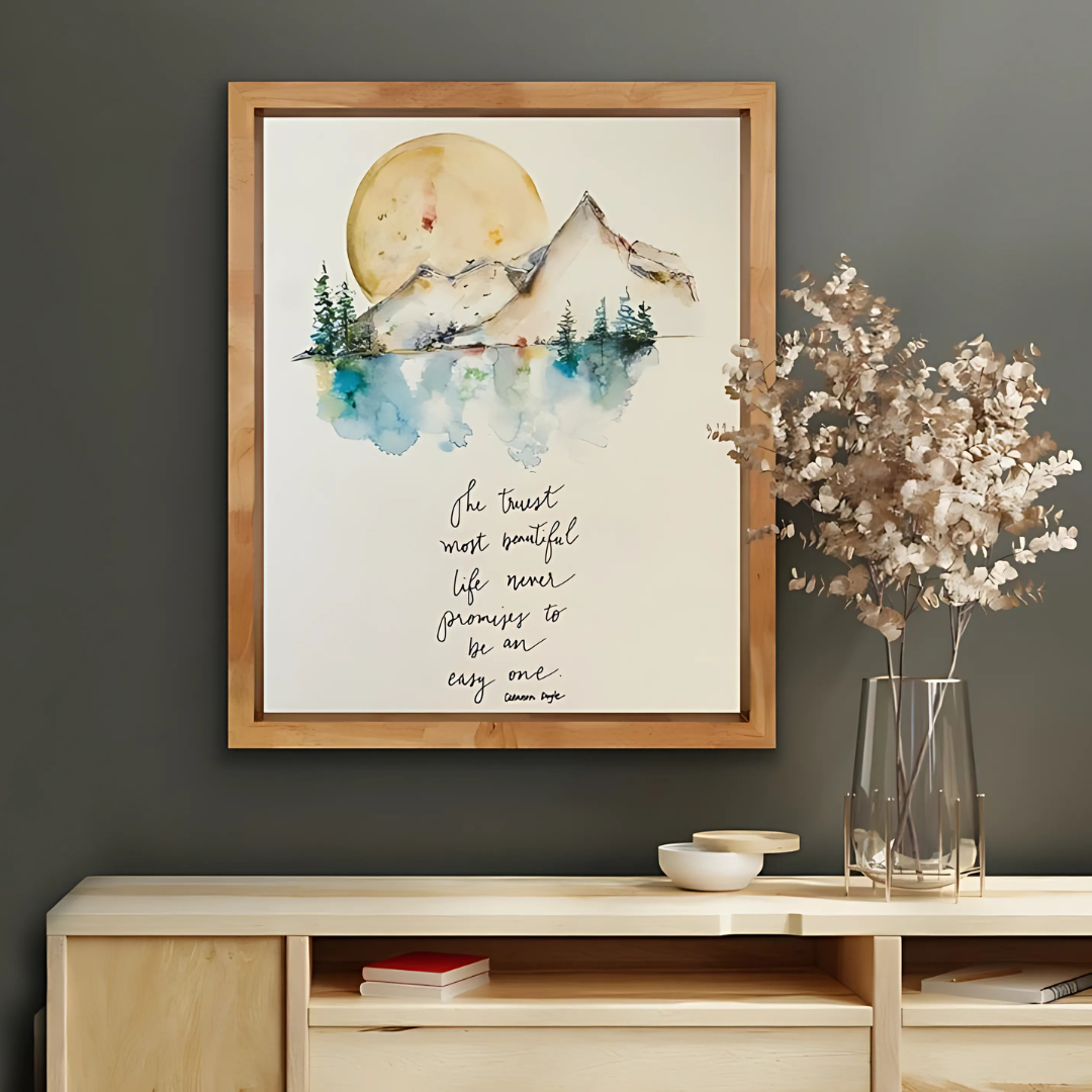 Mountain Water Encouragement Quote Print(Printable+Physical)